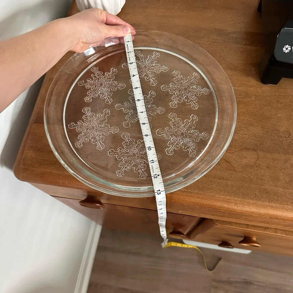Elegant 13 inch Clear Glass Serving Platter